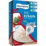 Рис, Мистраль 80 г №5 Кубань белый круглозерный в варочных пакетах коробка