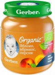 Пюре, Gerber (Гербер) 125 г Органик яблоко абрикос персик