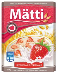 Каша, Matti (Матти) 40 г №6 овсяная клубника со сливками