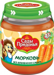 Пюре, Сады Придонья 120 г морковь стекло