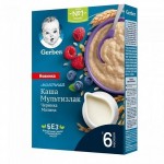 Каша молочная, Gerber (Гербер) 180 г Мультизлак черника малина