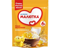 Каша молочная, Малютка 220 г мультизлаковая с 6 мес