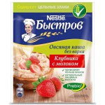 Каша, Быстров 40 г пребио овсяная клубника с молоком