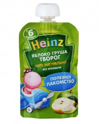 Пюре, Heinz (Хайнц) 90 г яблоко груша творог с 4 мес